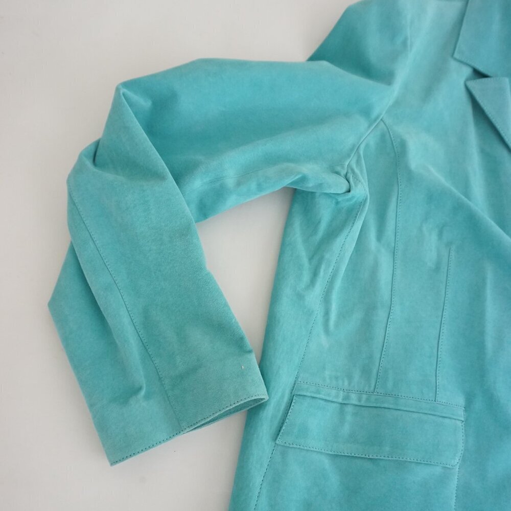 Denver Hayes Turquoise Suede Jacket - Picture 7 of 13